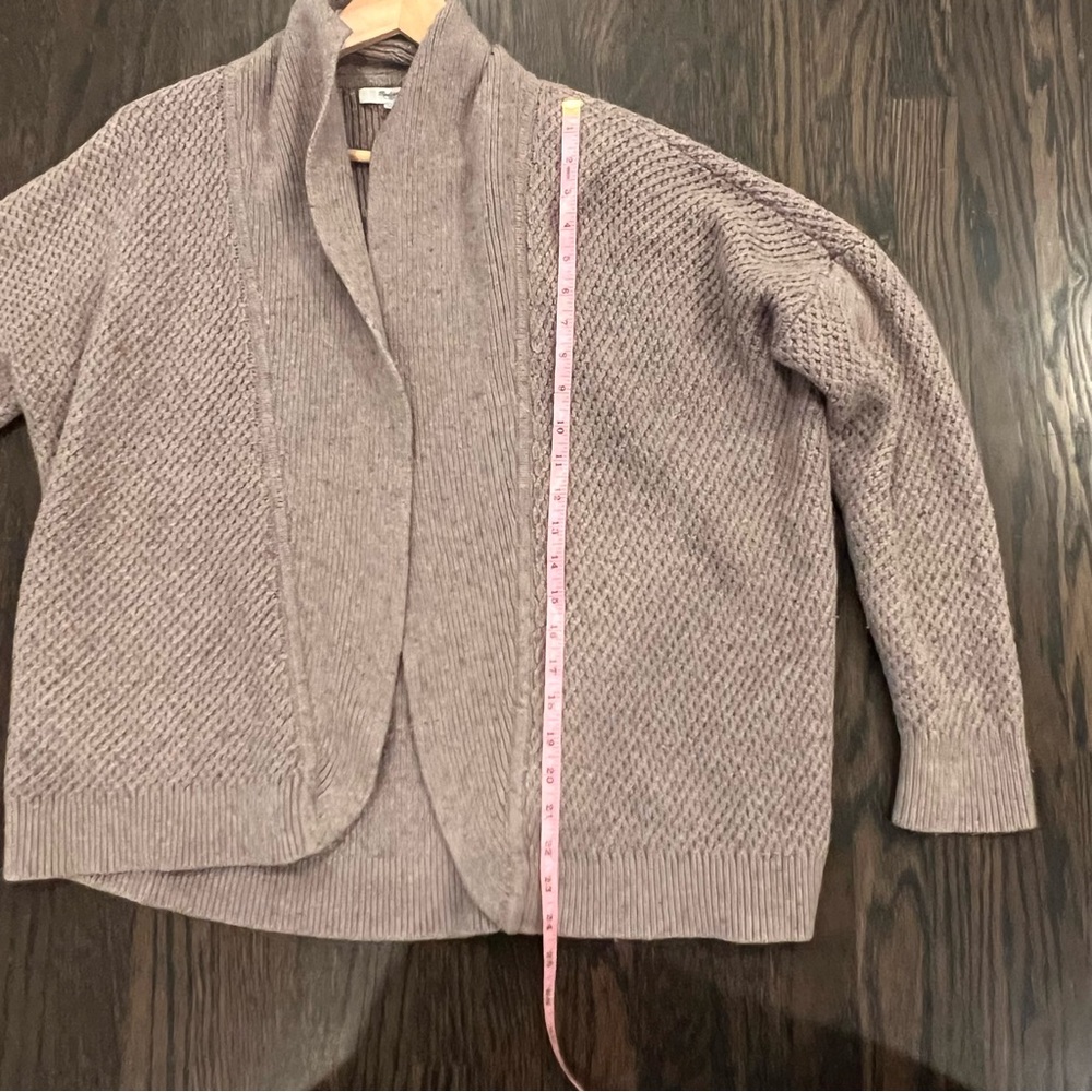 Madewell Women's Light Tan Cardigan Size Small Grandpacore - Picture 4 of 11